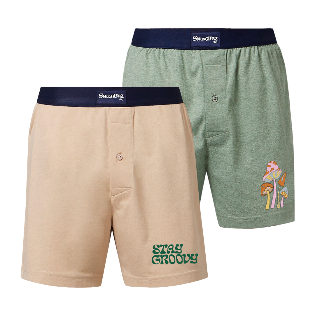 Stay Groovy Mens Boxer 2pc Pack