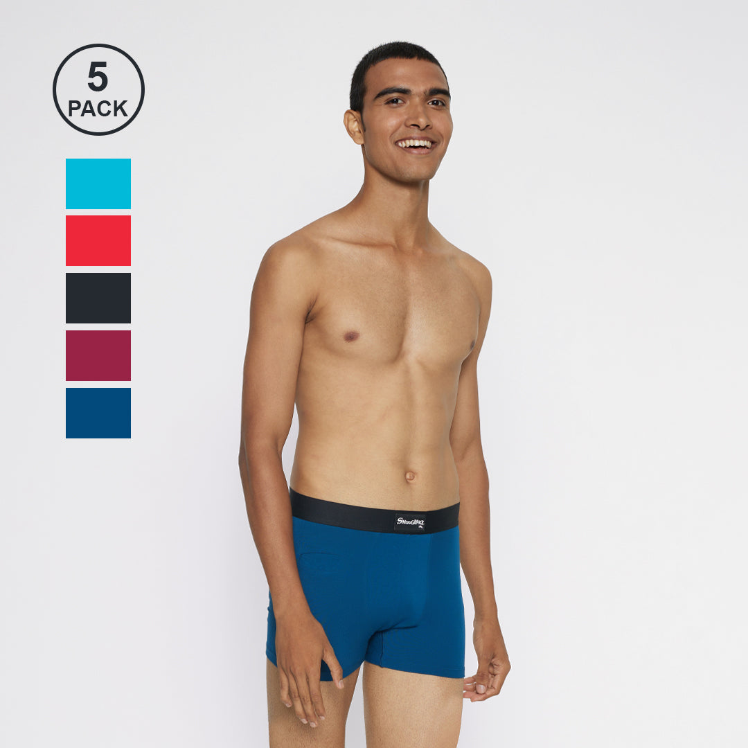 MEN'S TENCEL MODAL- SOLID SMUNDIES-5 PC PACK