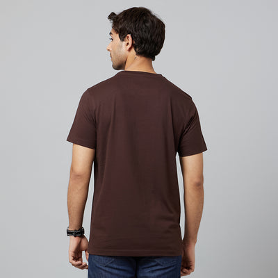 Men's-ARMOR-Crew Neck T-shirt-Coffee Brown