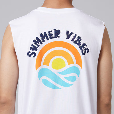 Summer Vibes Mens Sleeveless T-Shirt