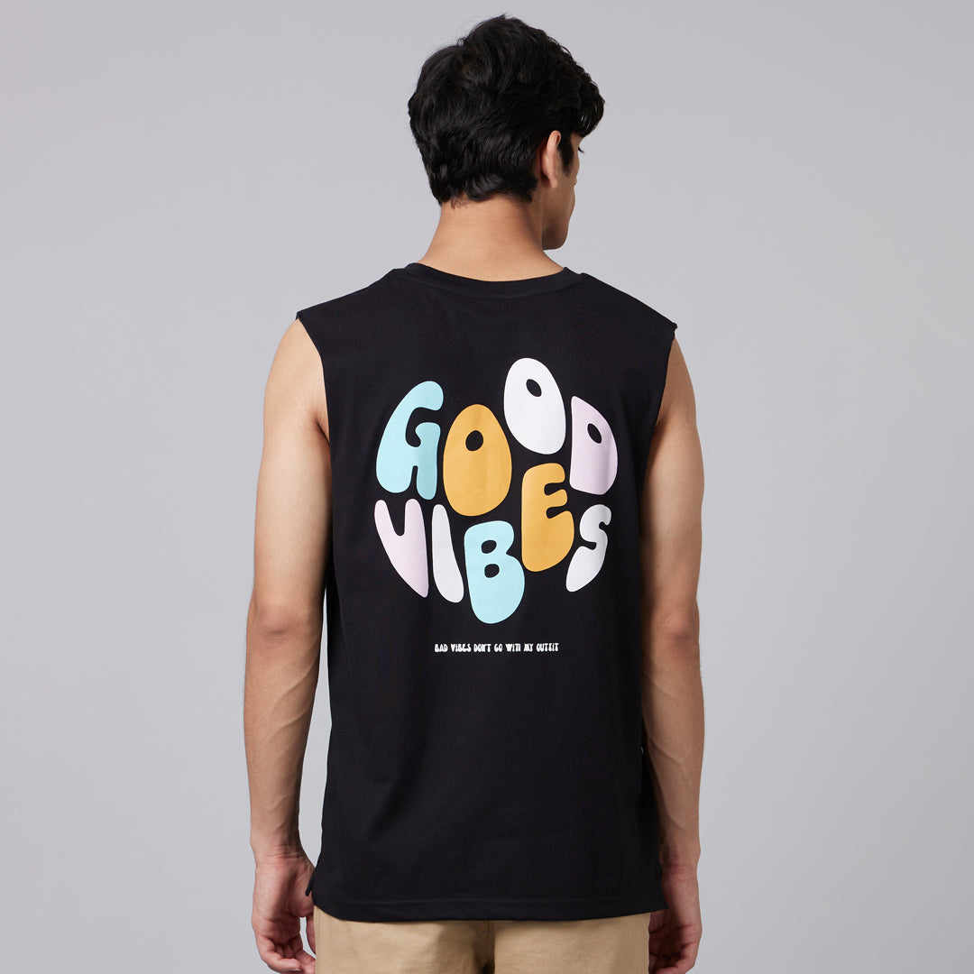 Good Vibes Mens Sleeveless T-Shirt