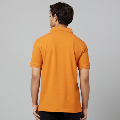 Men's-ARMOR-Polo T-shirt-Orange Marmalade