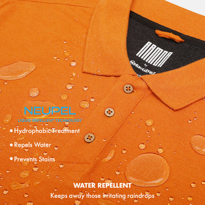 Men's-ARMOR-Polo T-shirt-Orange Marmalade