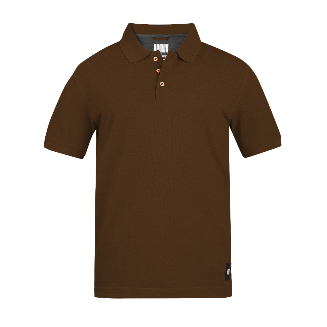 Men's ARMOR Polo T-shirt-Coffee Brown