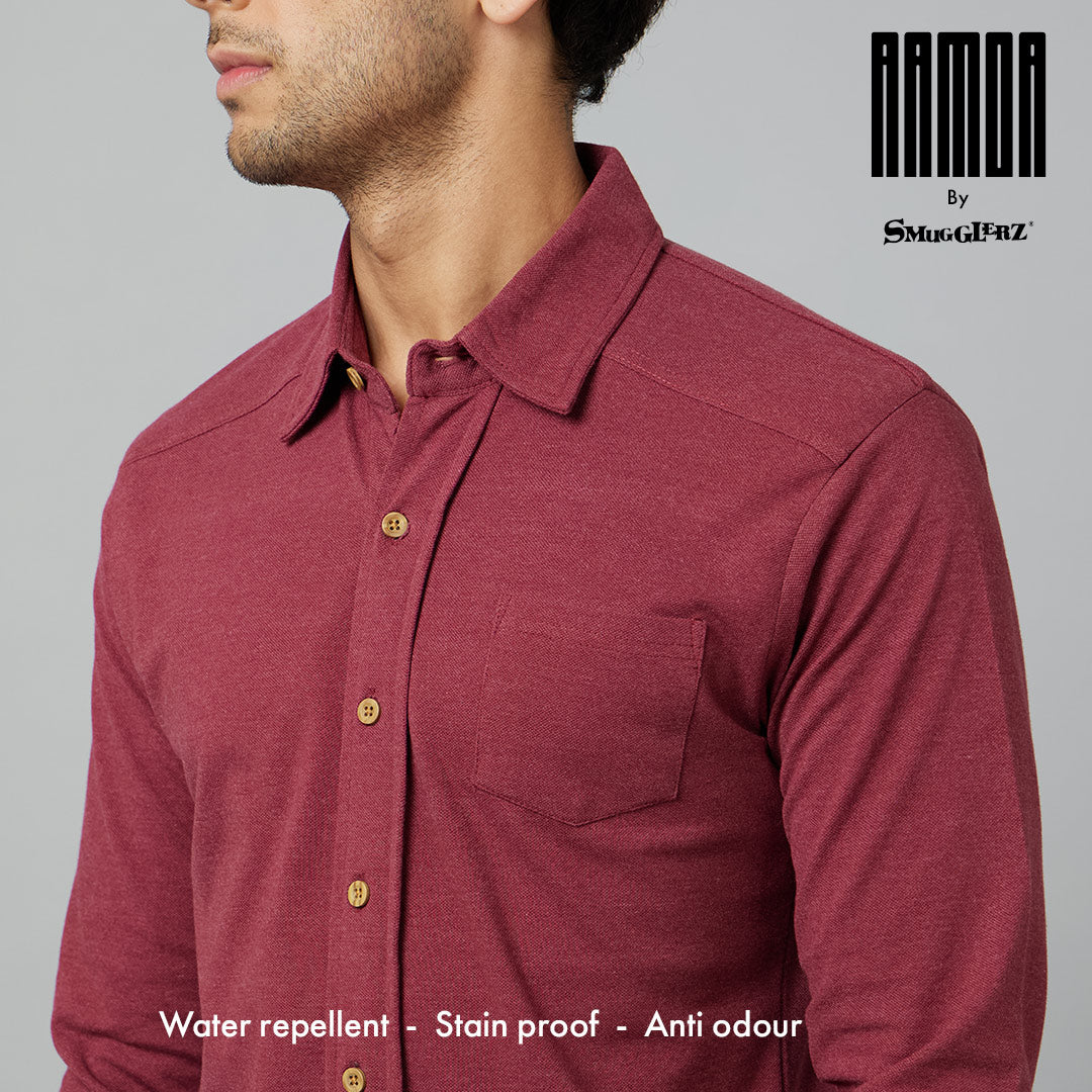 Men-ARMOR-Full Sleeve Shirt-Mars-Red