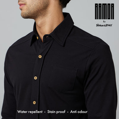 Men's-ARMOR-Full Sleeve Shirt Infinite Black