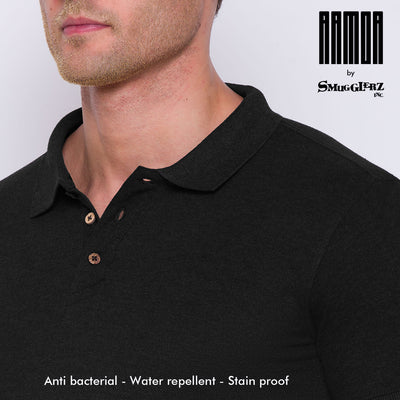 Men's ARMOR Polo T-shirt-Infinite Black