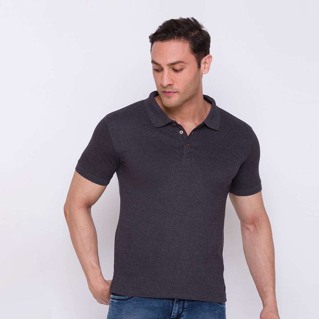 Men's ARMOR Polo T-shirt-Storm Grey