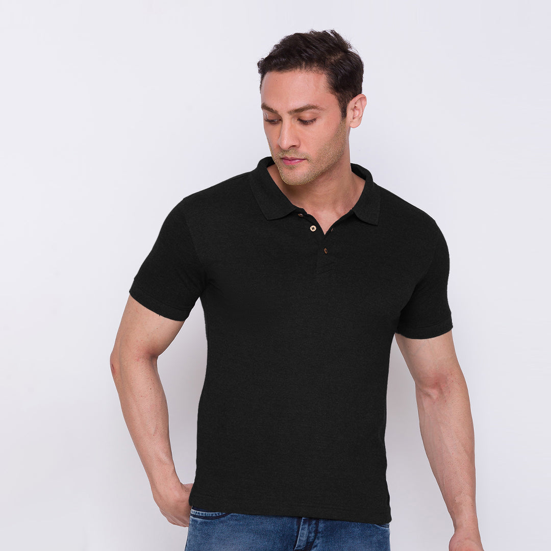 Men's ARMOR Polo T-shirt-Infinite Black