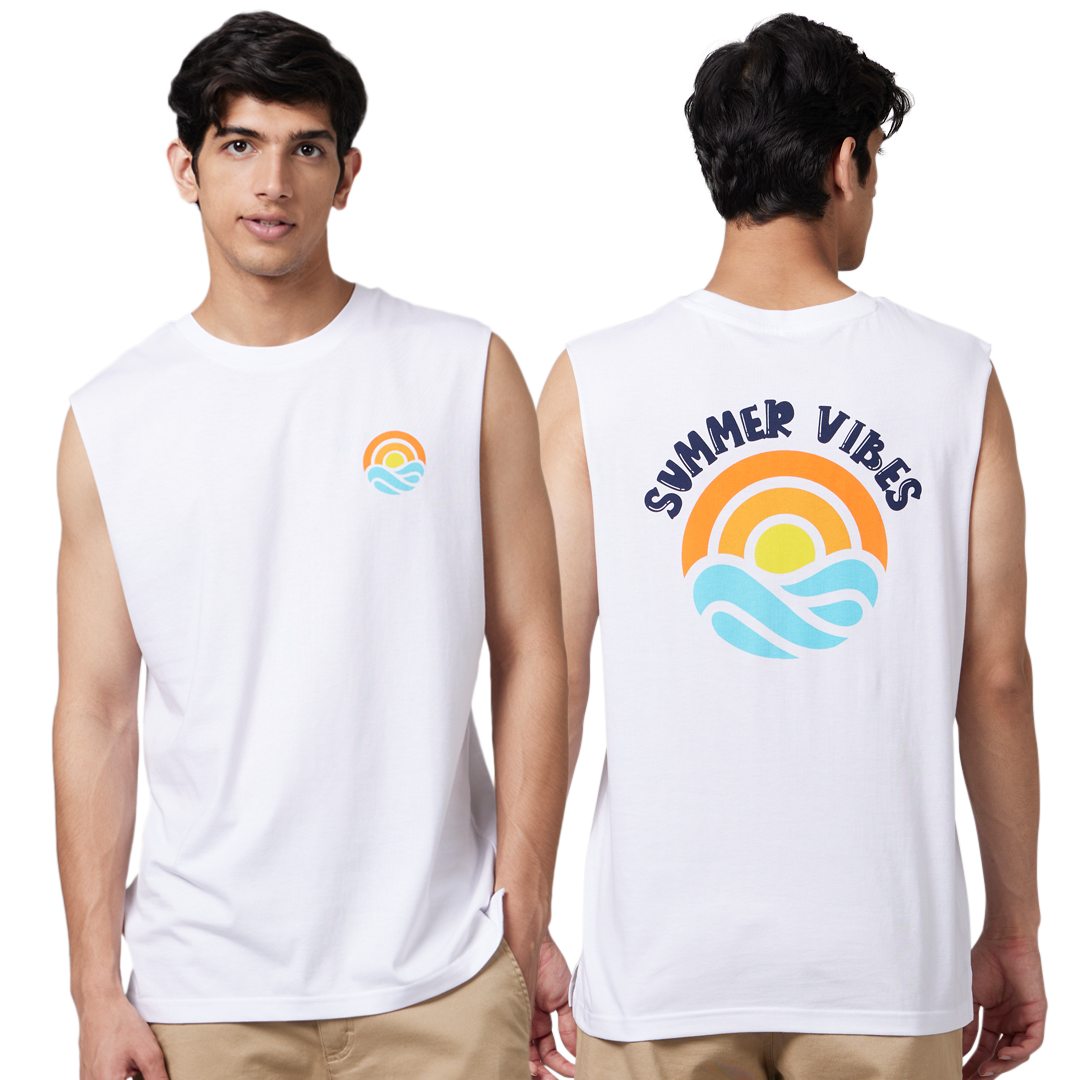 Summer Vibes Mens Sleeveless T-Shirt