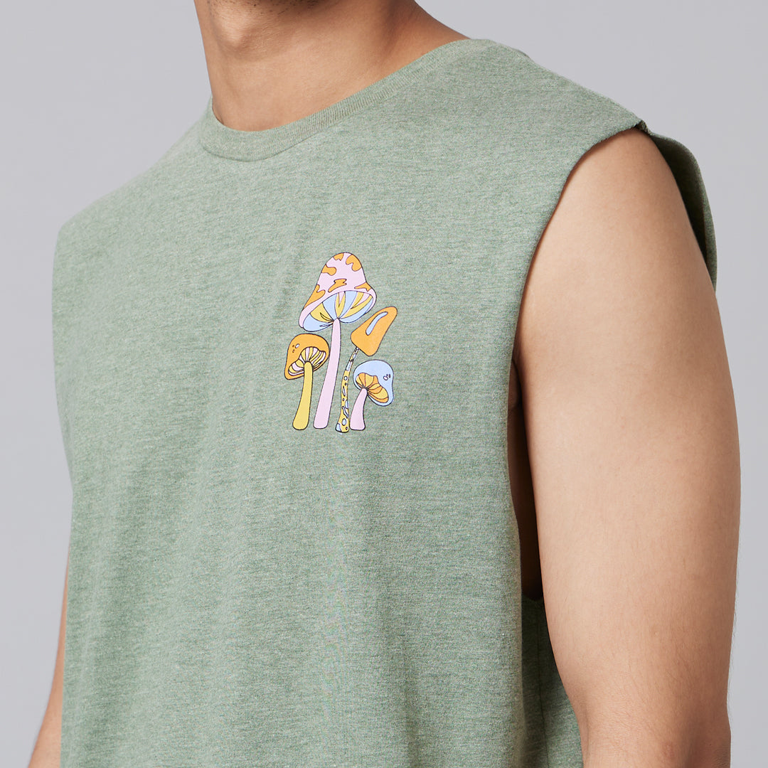 Shrooms Mens Sleeveless T-Shirt