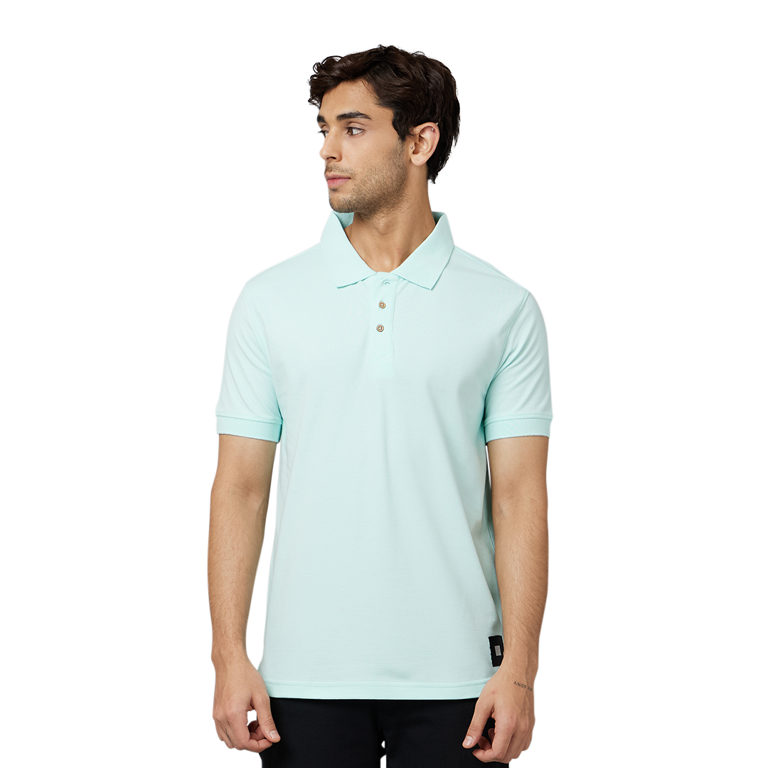 Men's-ARMOR-Polo T-shirt-Mint Blue