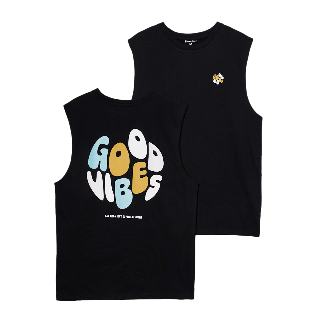 Good Vibes Mens Sleeveless T-Shirt