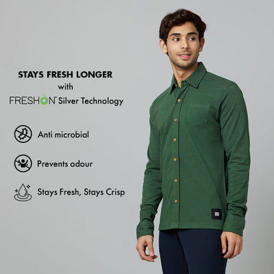 Mens-ARMOR-Full Sleeve Shirt-Forest-Green