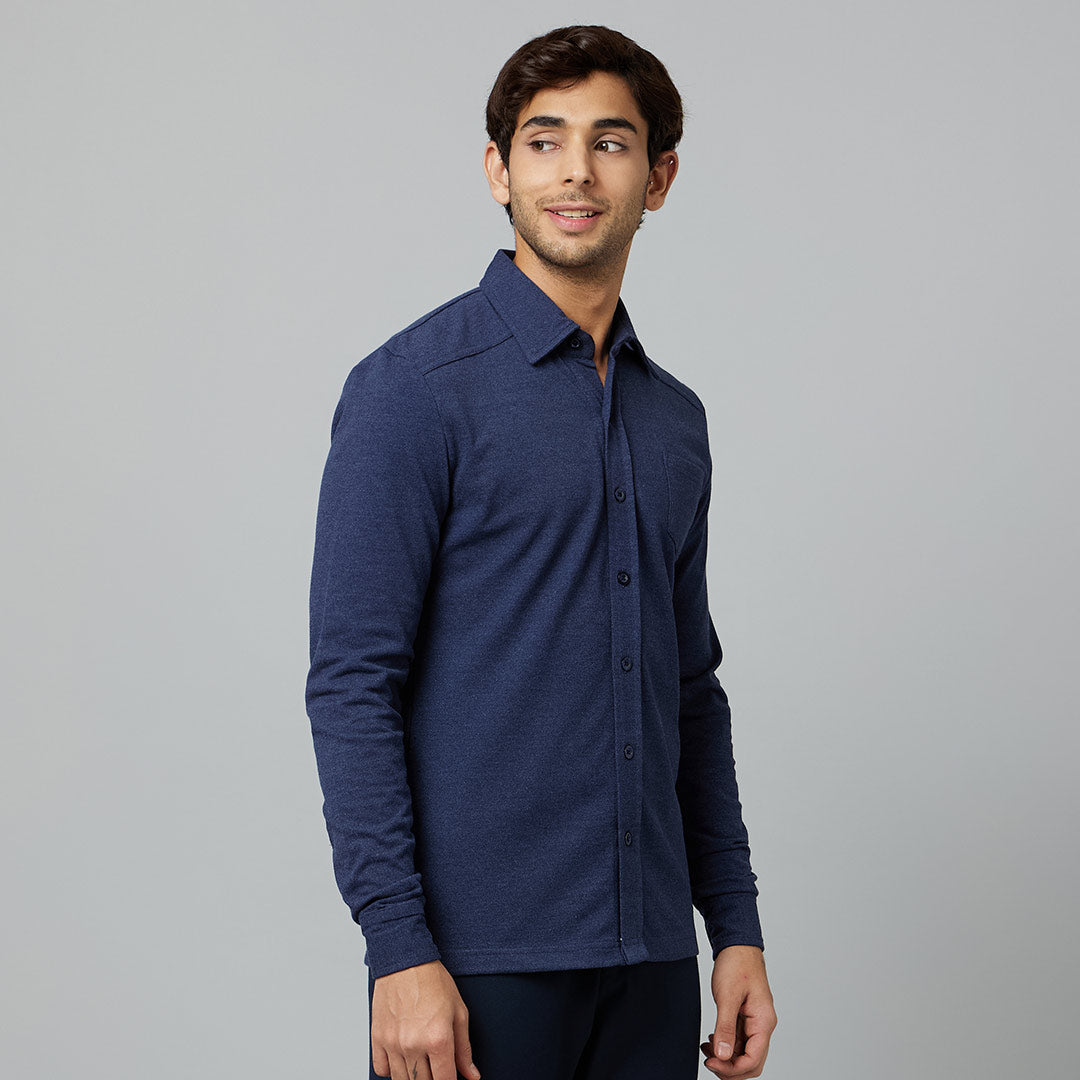 Men-ARMOR-Full Sleeve Shirt-Midnight-Navy