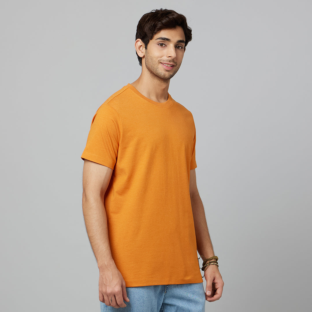 Men's-ARMOR-Crew Neck T-shirt-Orange Marmalade