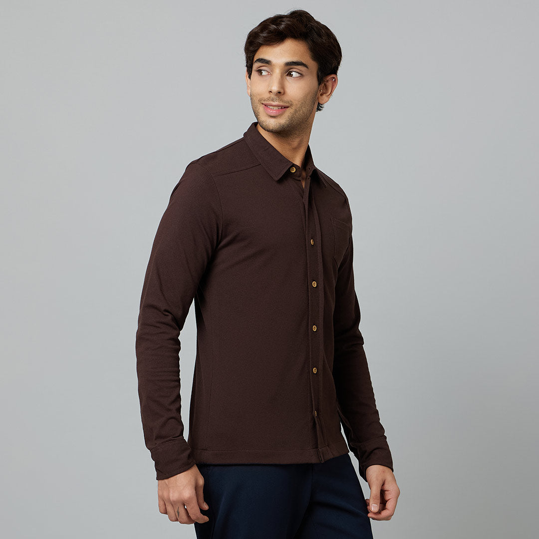 Men's-ARMOR-Full Sleeve Shirt -Coffee Brown