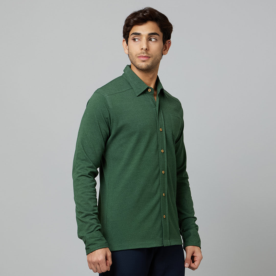 Mens-ARMOR-Full Sleeve Shirt-Forest-Green