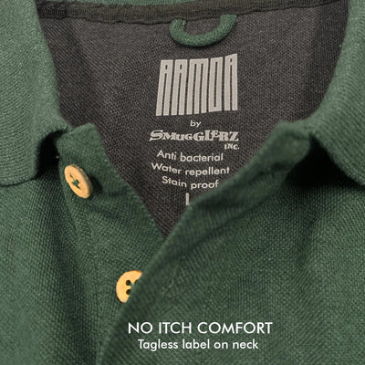 Men's ARMOR Polo T-shirt-Forest Green