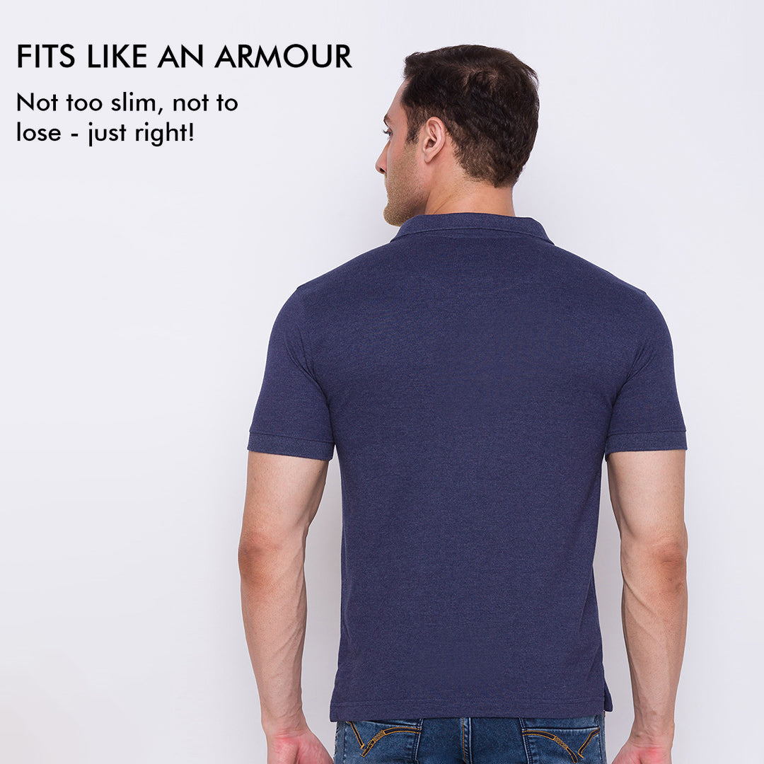 Men's ARMOR Polo T-shirt- Midnight Navy