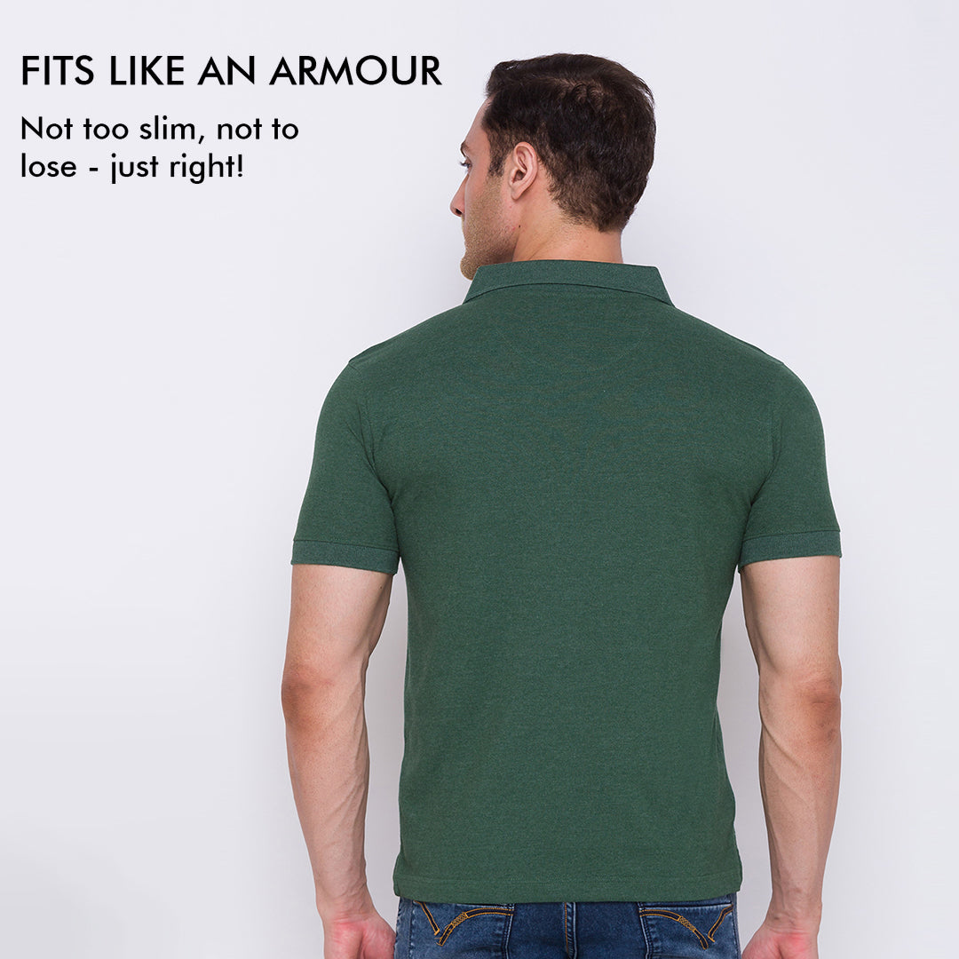 Men's ARMOR Polo T-shirt-Forest Green