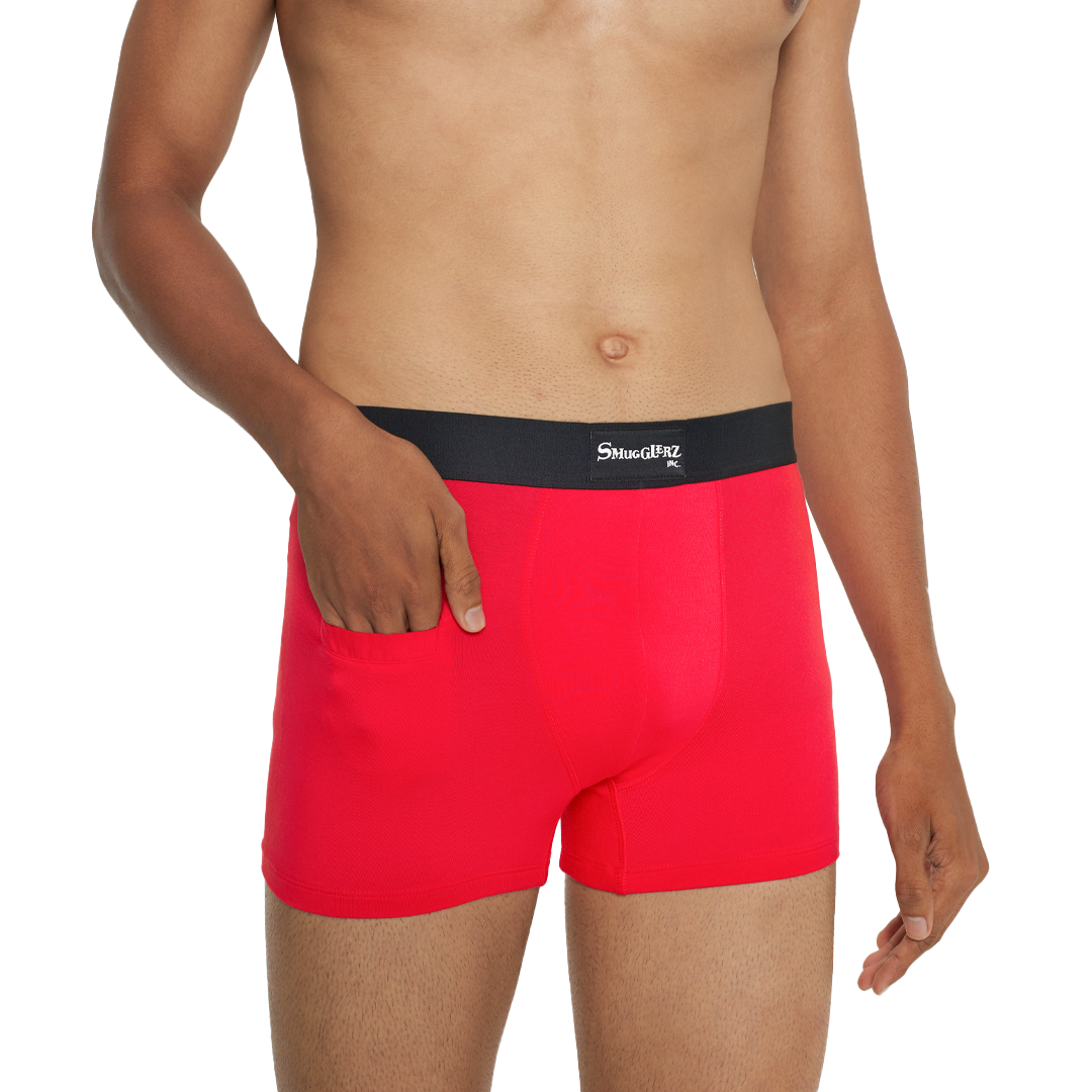 MEN'S TENCEL MODAL-SOLID SMUNDIES-CHILLI PEPPER RED