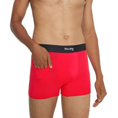 MEN'S TENCEL MODAL-SOLID SMUNDIES-CHILLI PEPPER RED