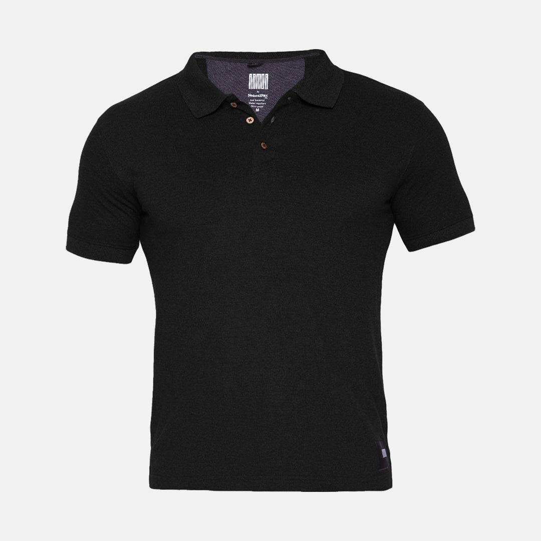 Men's ARMOR Polo T-shirt-Infinite Black