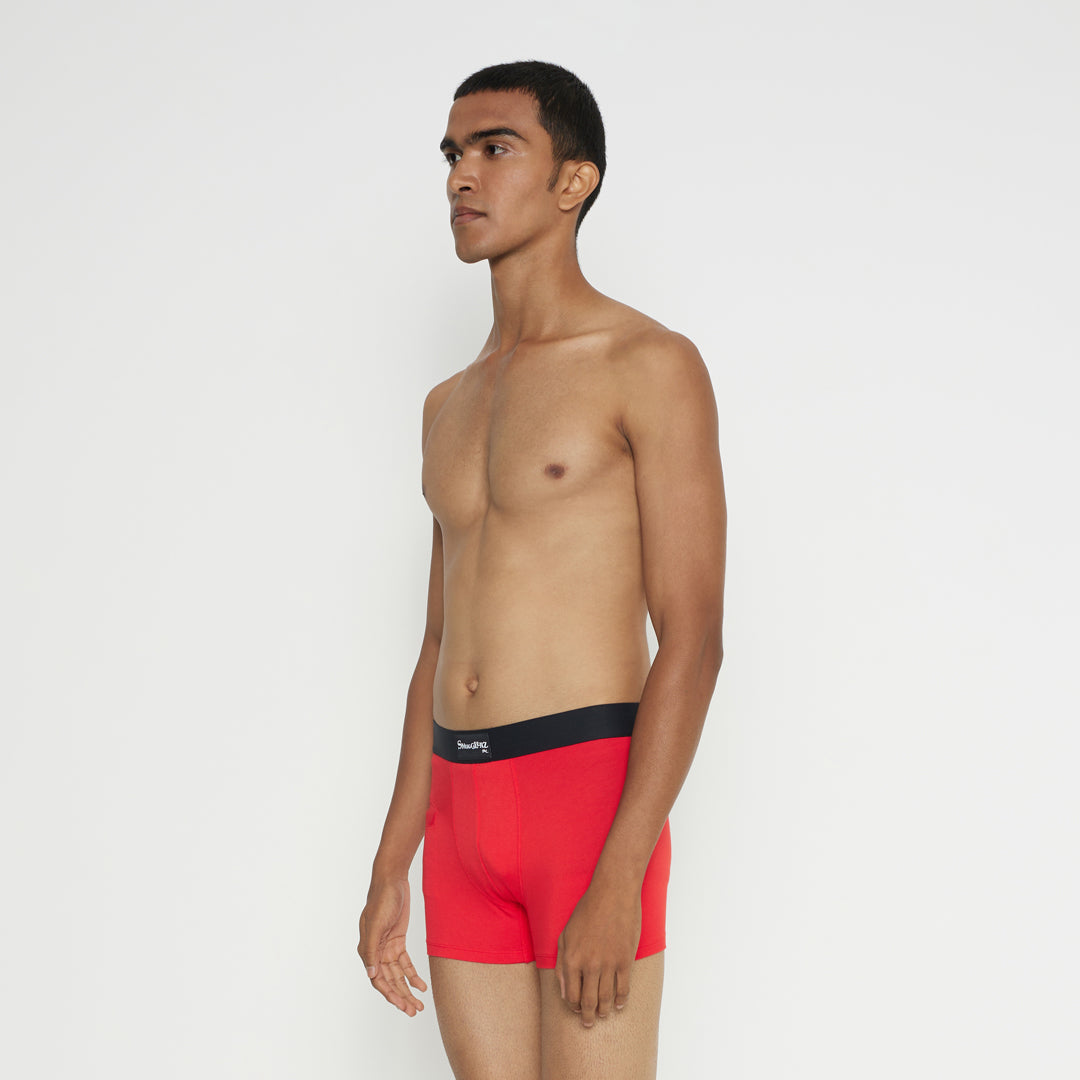 MEN'S TENCEL MODAL-SOLID SMUNDIES-CHILLI PEPPER RED