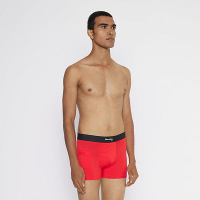 MEN'S TENCEL MODAL-SOLID SMUNDIES-CHILLI PEPPER RED