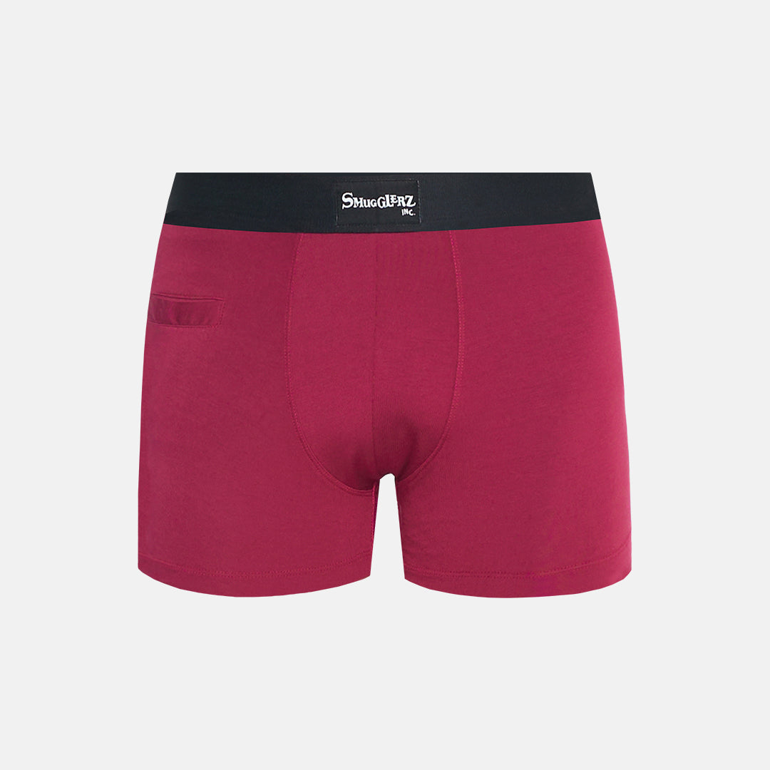 MEN'S TENCEL MODAL-SOLID SMUNDIES-Sangria Maroon